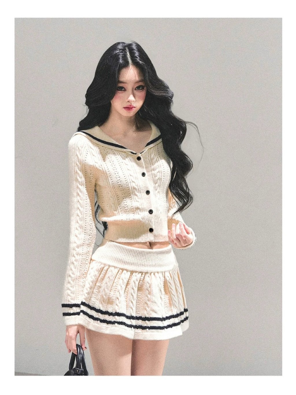 Shaoyeyan Alina Knit Cardigan and Skirt Set
