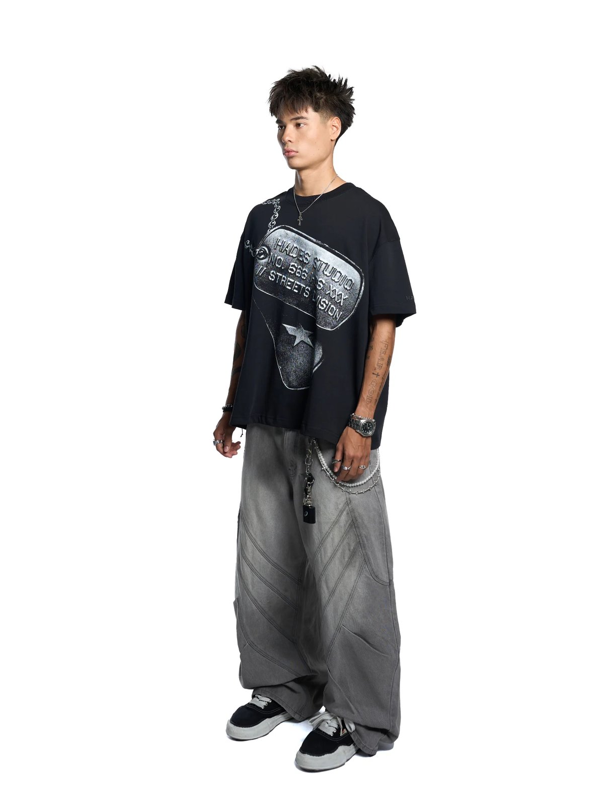 HADES Crisscross Wash Jeans