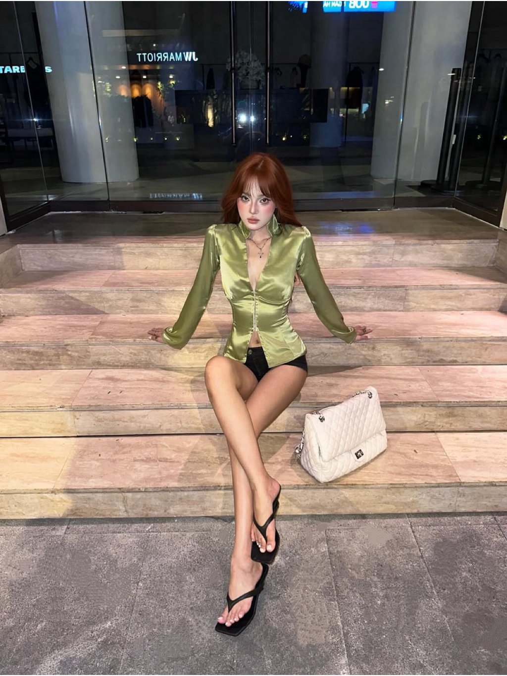 Moody Nudy Green Sarah Top