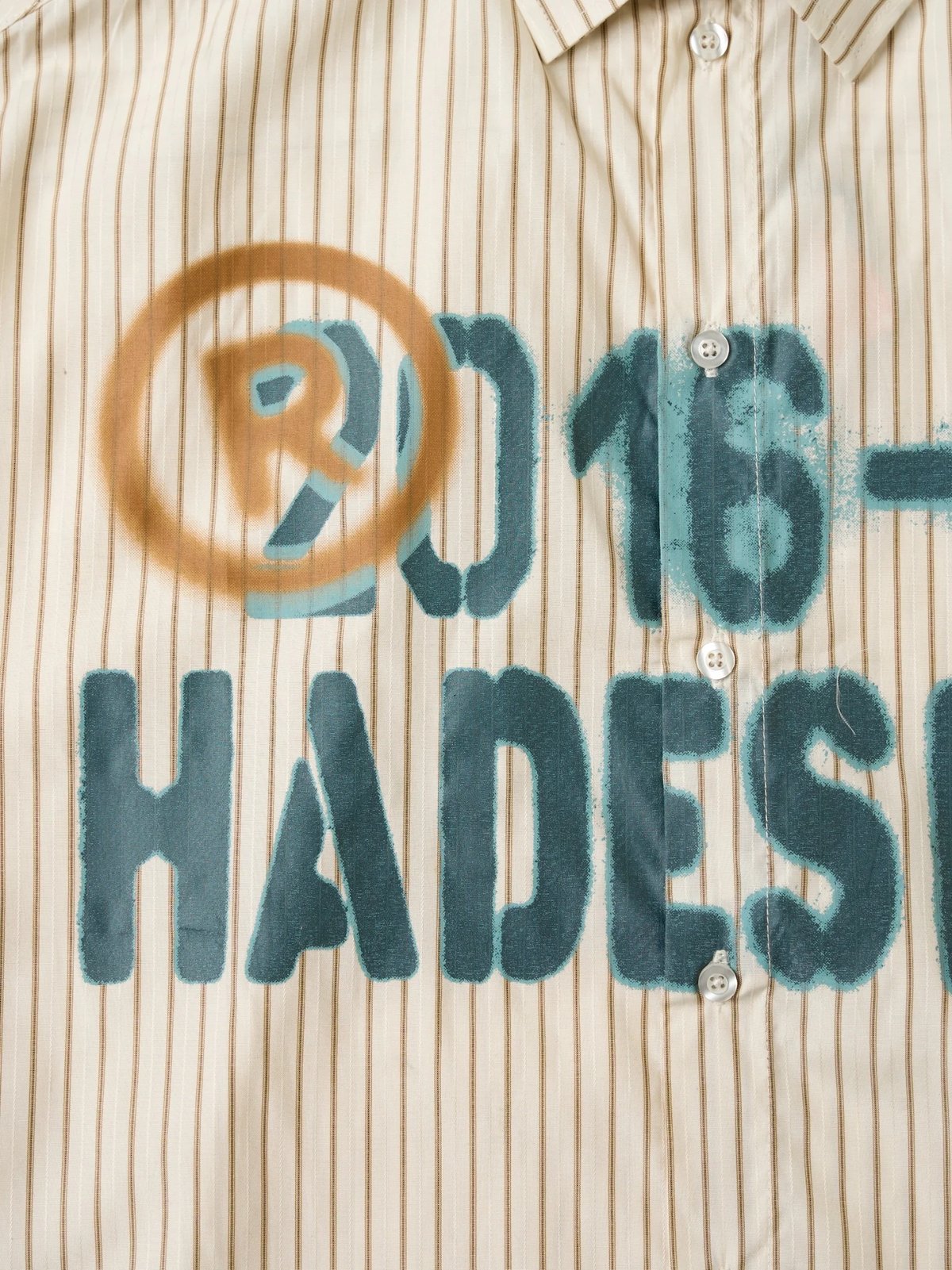 HADES Chronolines 條紋短袖襯衫
