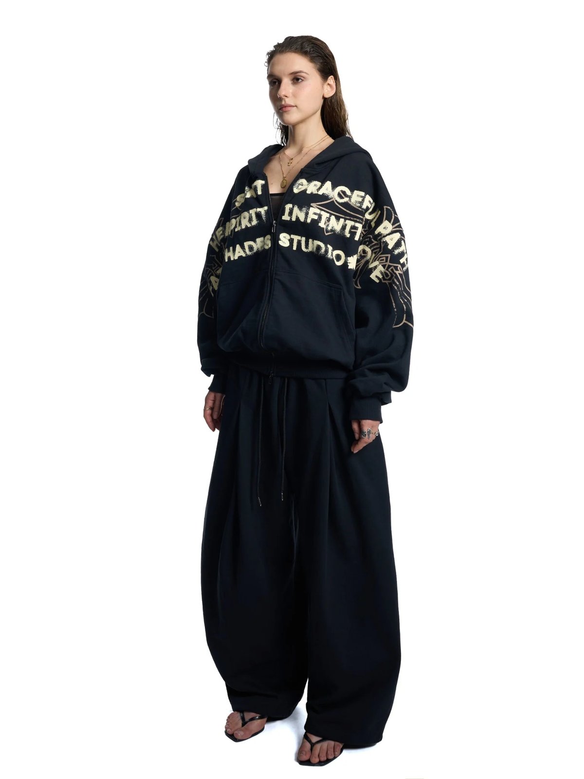 HADES Heavens Call Zip-Up Hoodie - Black