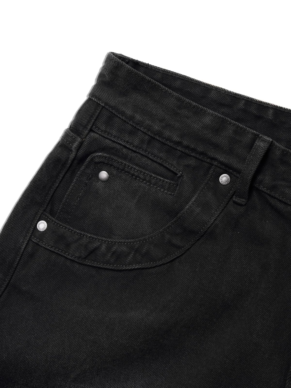 HADES Blackout Distress Wash Denim Shorts