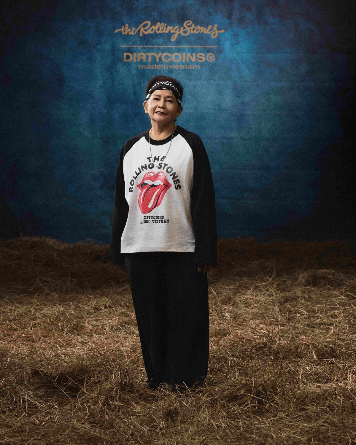 DIRTYCOINS Raglan Long Sleeve T-Shirt Faded Print