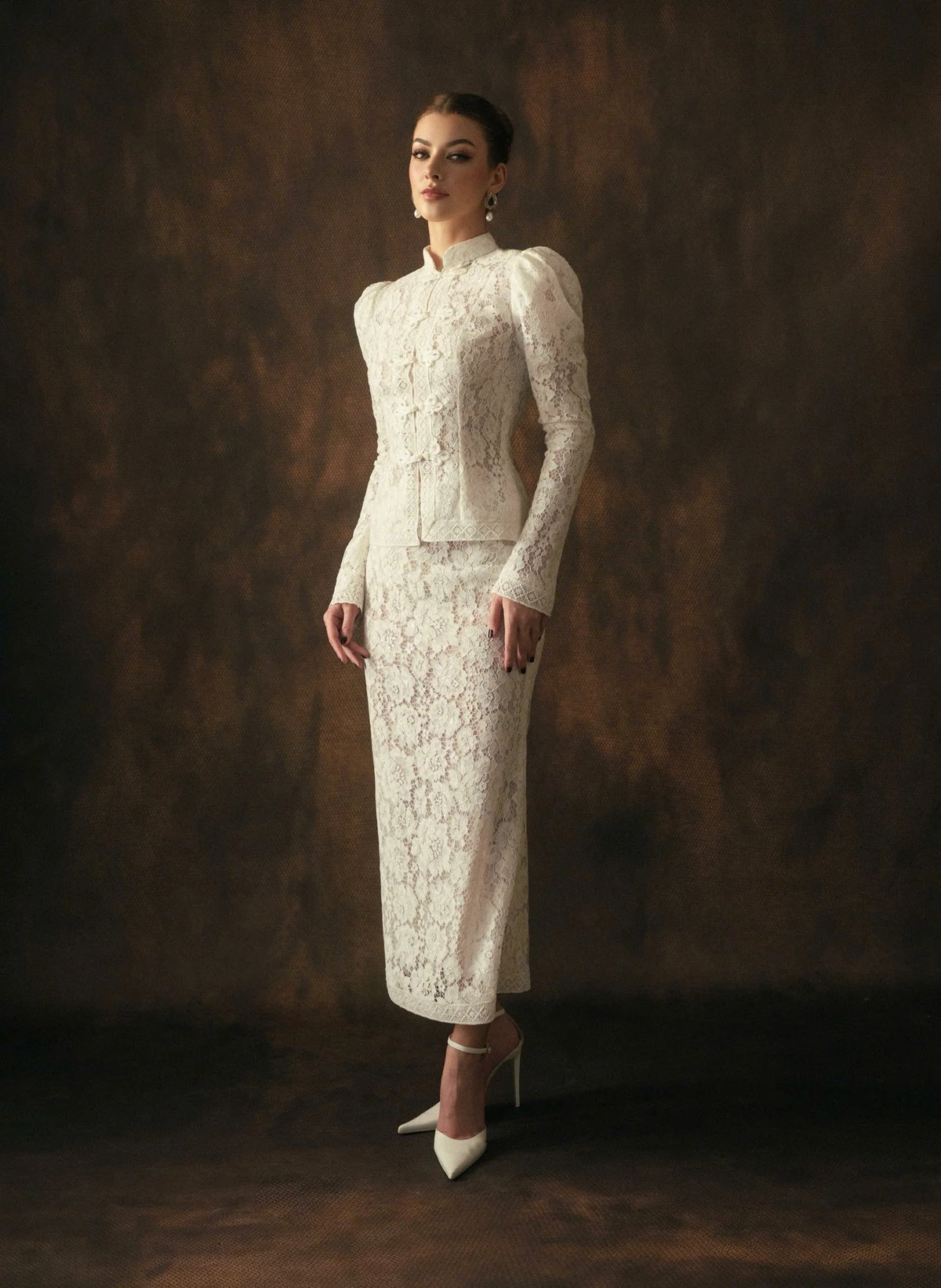 KISSERINE MAGAUX Long Skirt White