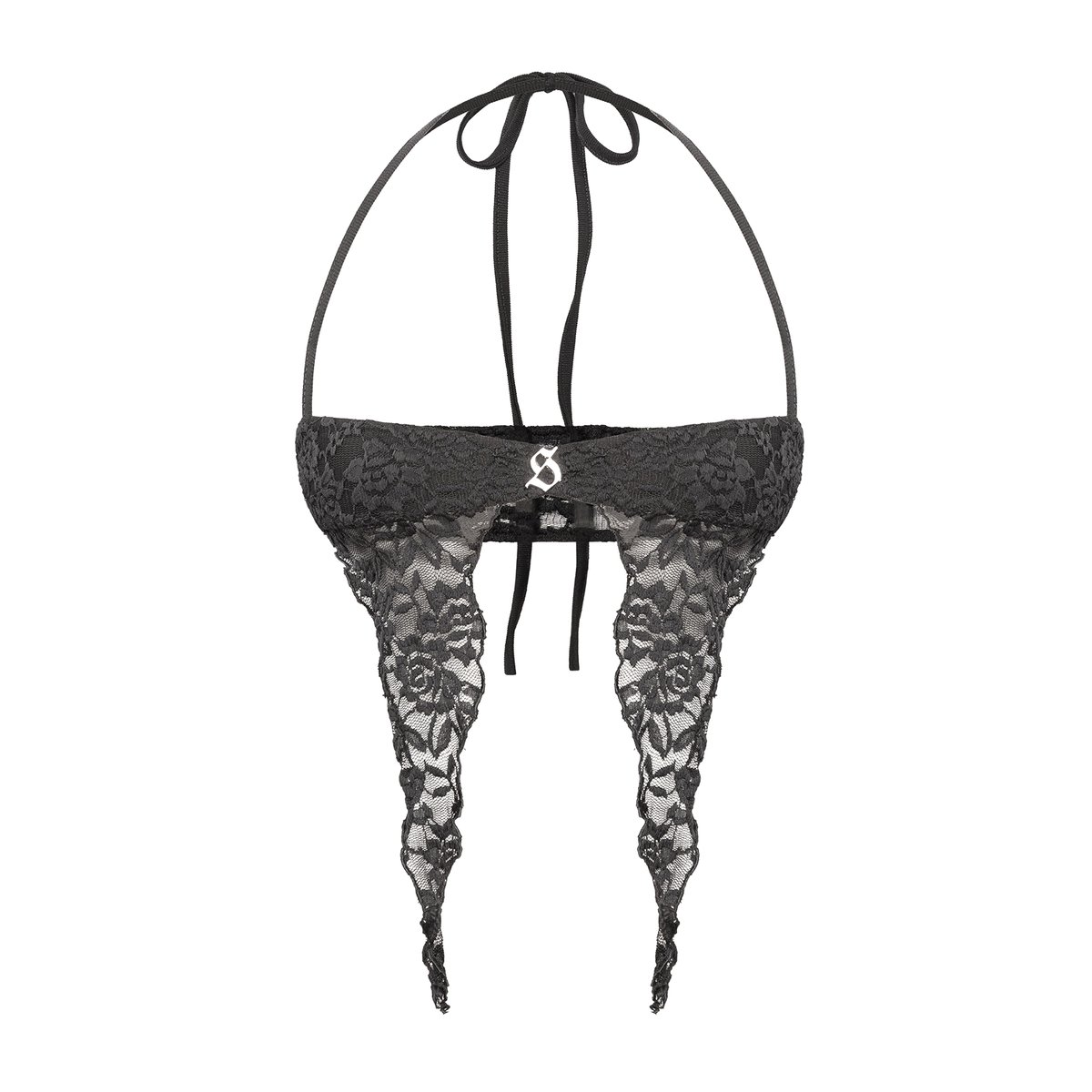 SISTERS Flora Lace Halter Crop Top