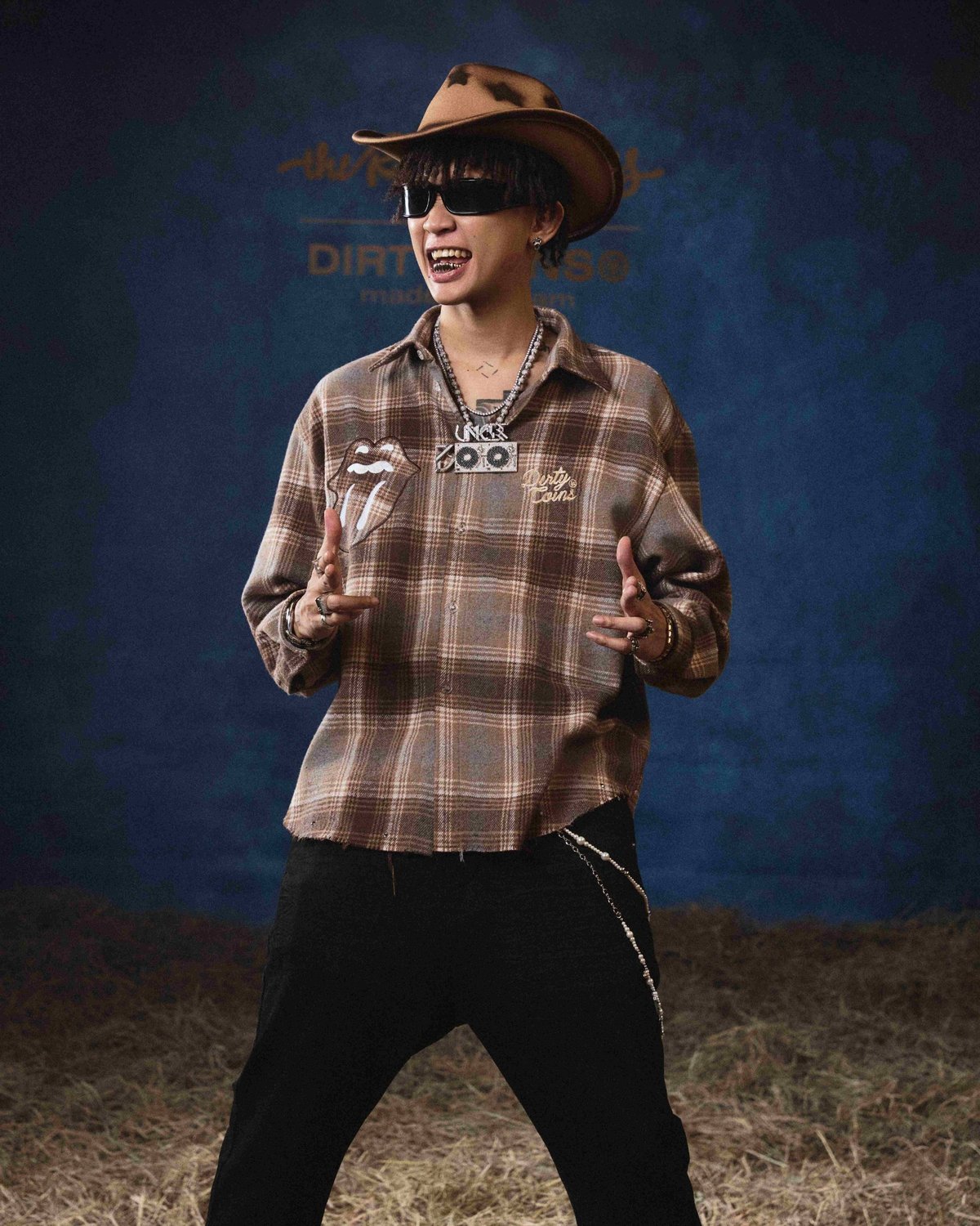 DIRTYCOINS DCxRS Western Rivet 格紋法蘭絨外套