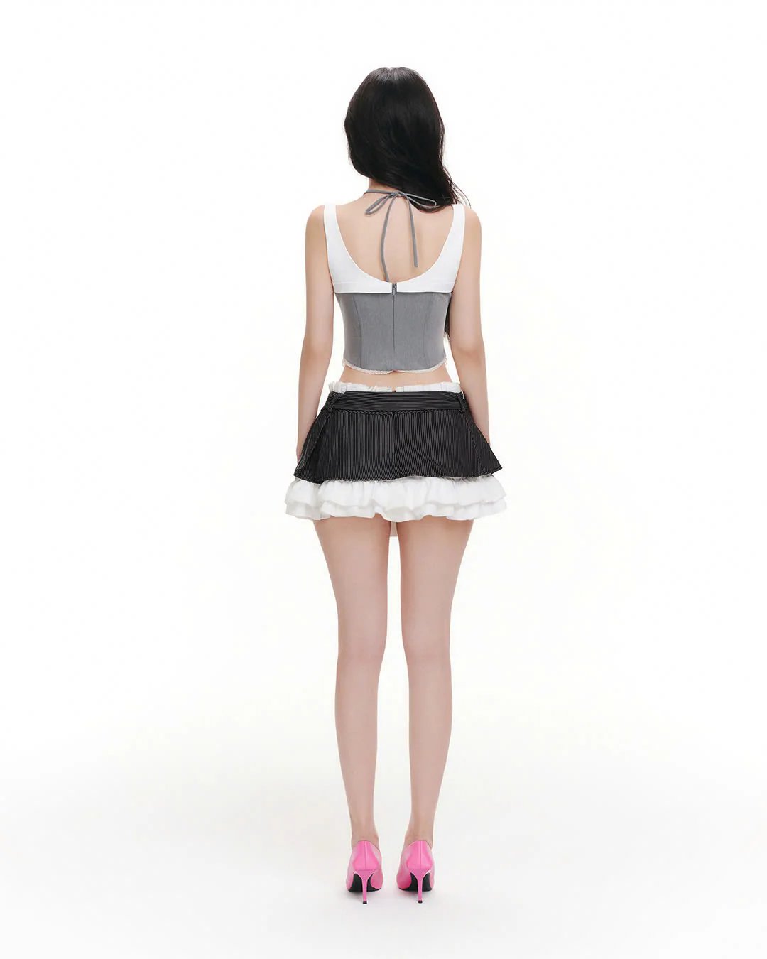 AIAI MIA SKIRT Low Waist Tiered Pleated Mini Skirt