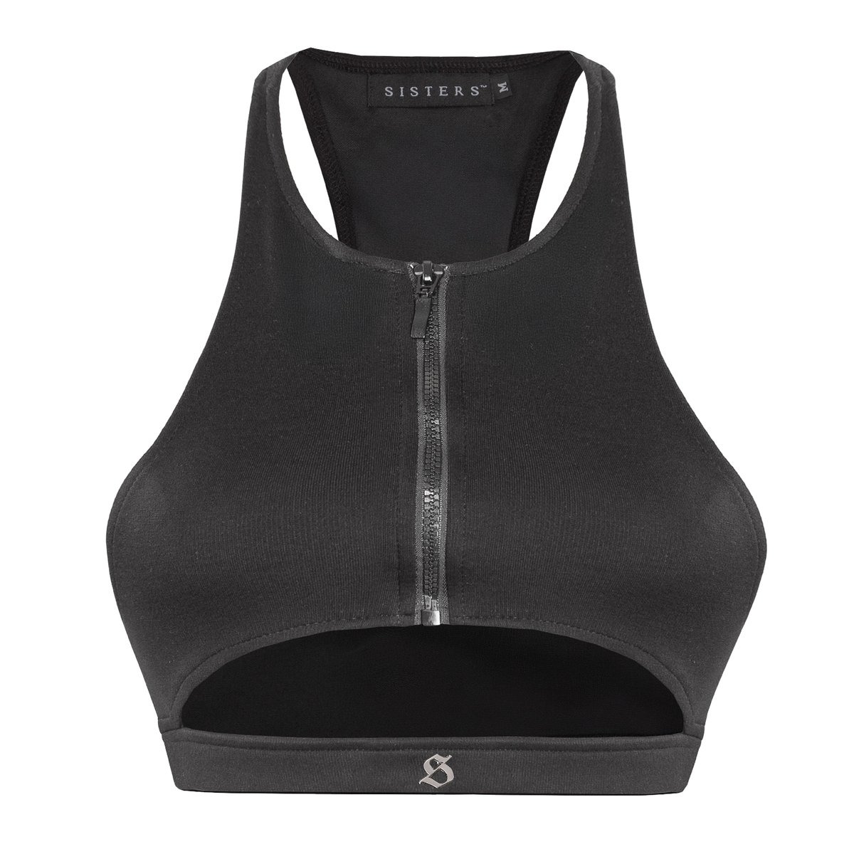 SISTERS Cannes Zipper Cut-out Crop Top