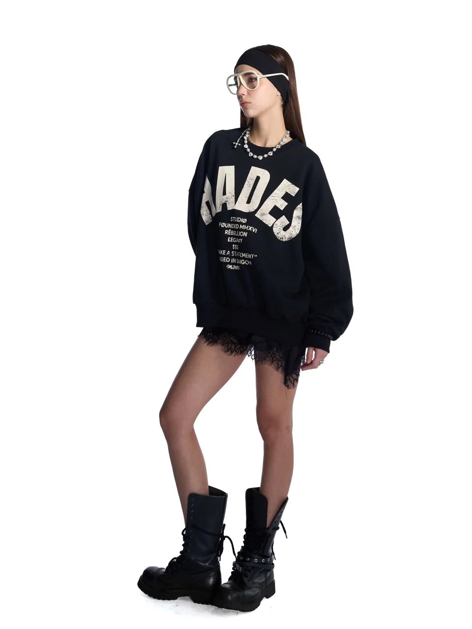 HADES OG Typography Sweater - Black