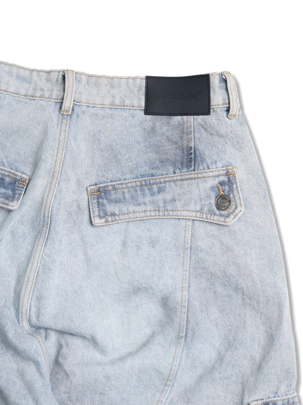 HADES Off Gray Wash 復古水洗工裝牛仔褲