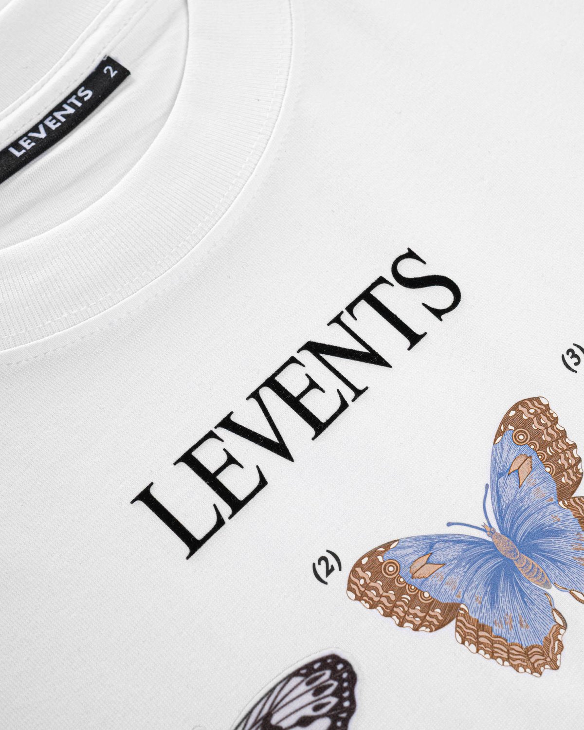 Levents® Butterfly Catalog Semi-Oversized Tee - White