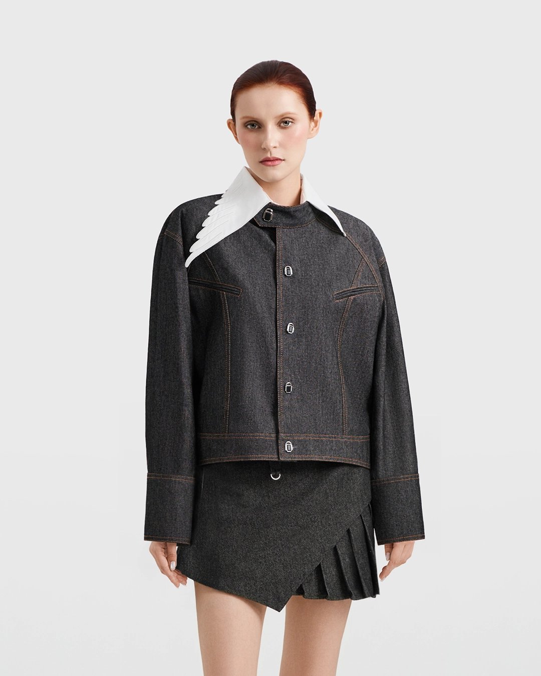 DEAR JOSÉ THE RAVEN Denim Cropped Jacket