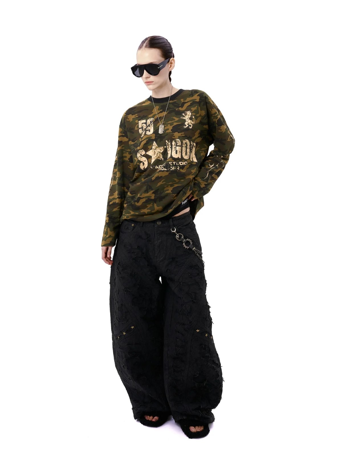 HADES Trooper Camo 長袖印花 T-shirt
