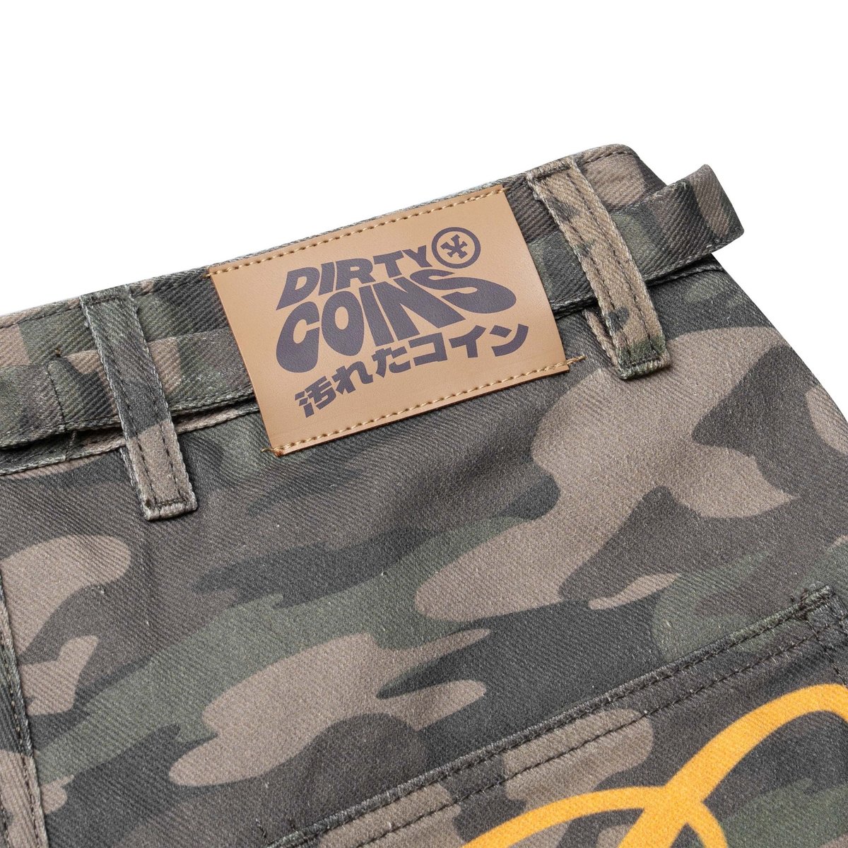 DIRTYCOINS Cargo Pants Drawstring Camo Green