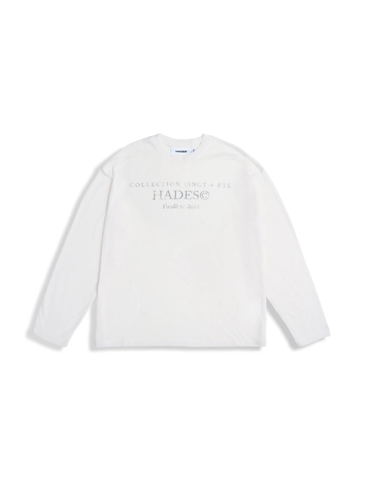 HADES VINGT-SIX 長袖印花 T-shirt - 白色