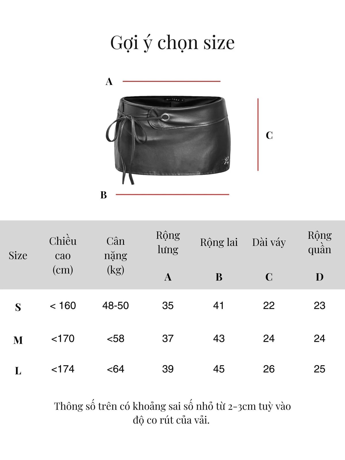 SISTERS Adeline Tie-Back Metal Ring Mini Skirt