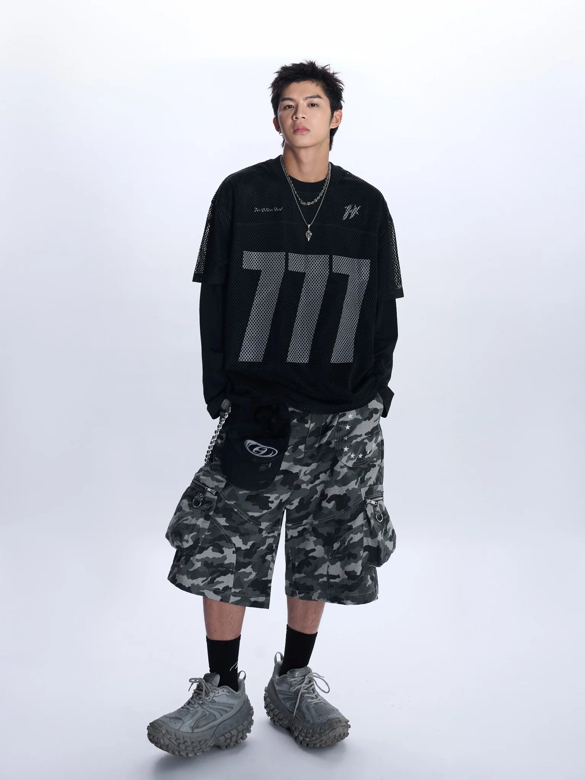 HADES 777 Mesh 網眼運動 T-Shirt - 黑色