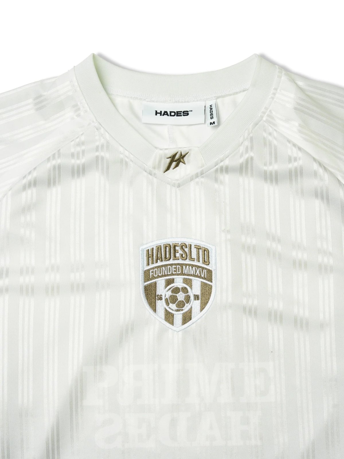 HADES Captain Jersey 運動條紋長袖衫 - 白色