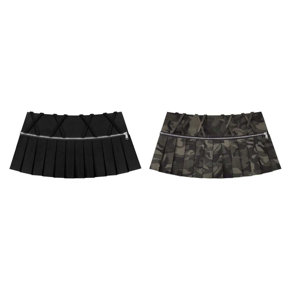 KILL SYSTEM KEIIBY Dual-Style Pleated Khaki Skirt