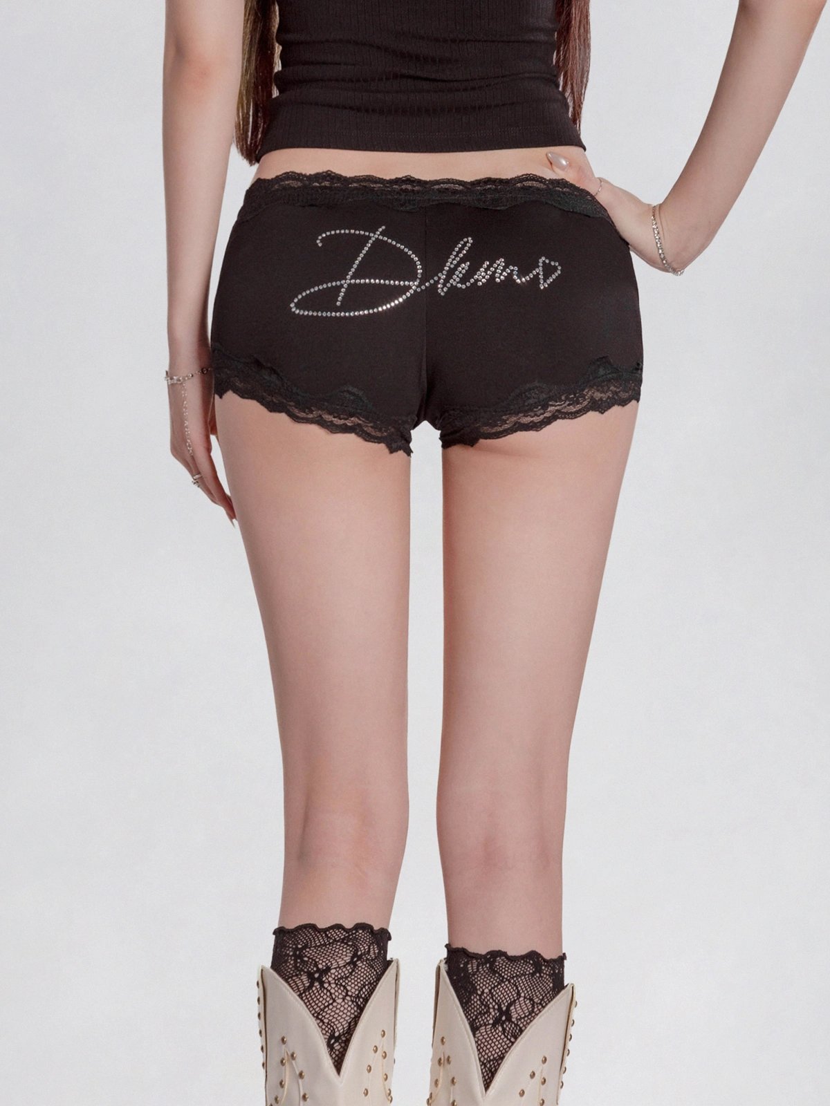DKMV Poppy Lace Trim Safety Shorts 白色蕾絲防走光安全褲