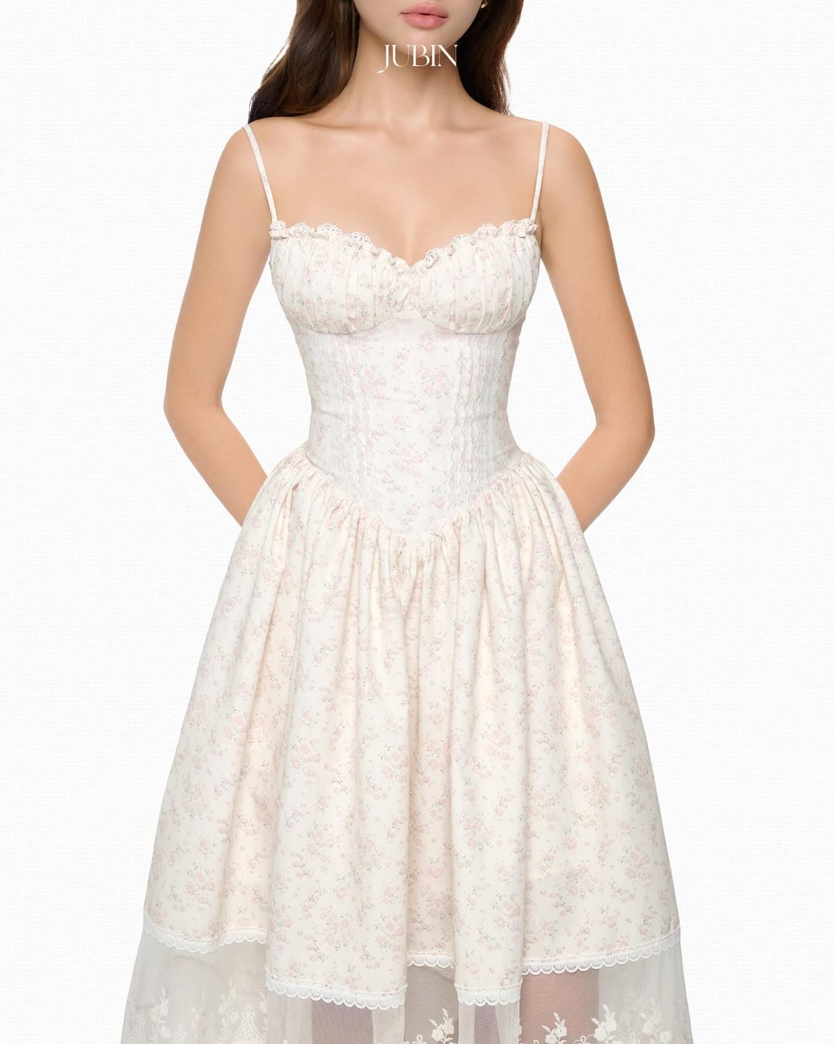 JUBIN FIONA DRESS 束身裙 杏色 A 字裙