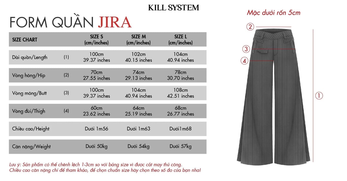 KILLSYSTEM JIRA Low Waist Wide Leg Trousers