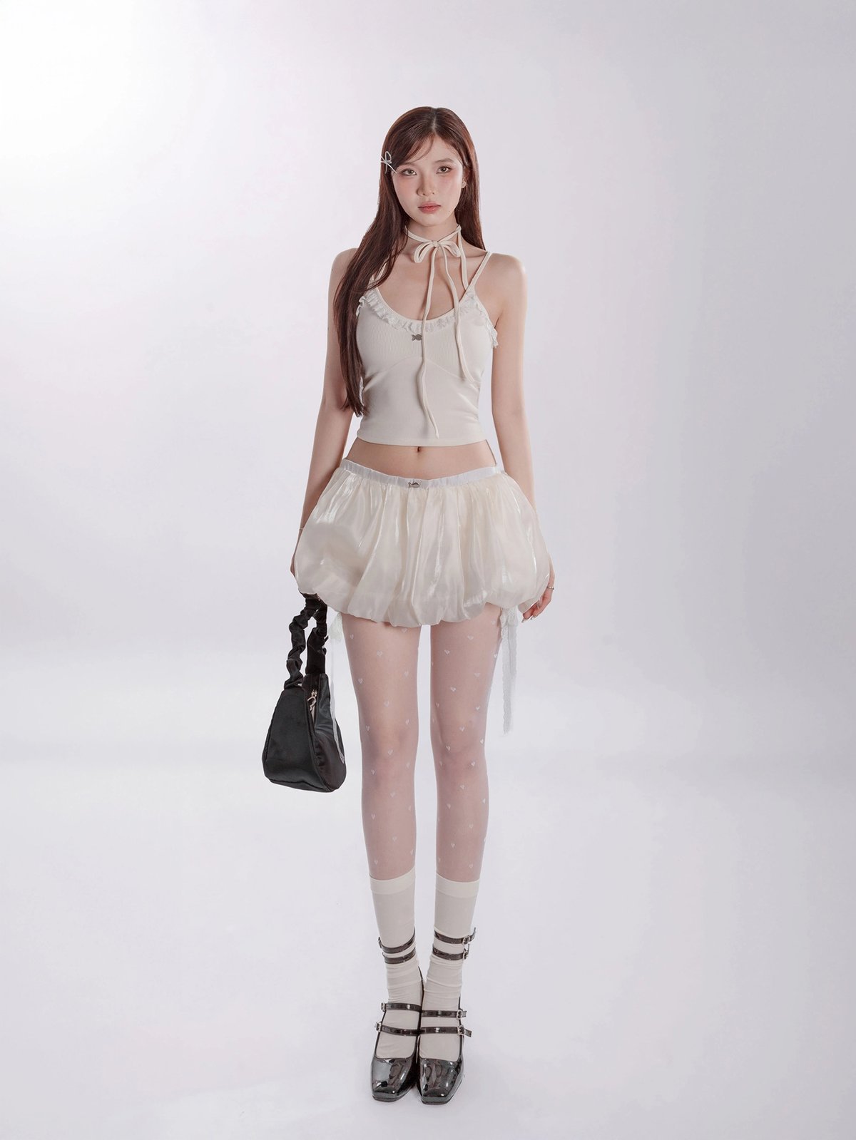 DKMV Bambi 蕾絲蝴蝶結細肩帶背心