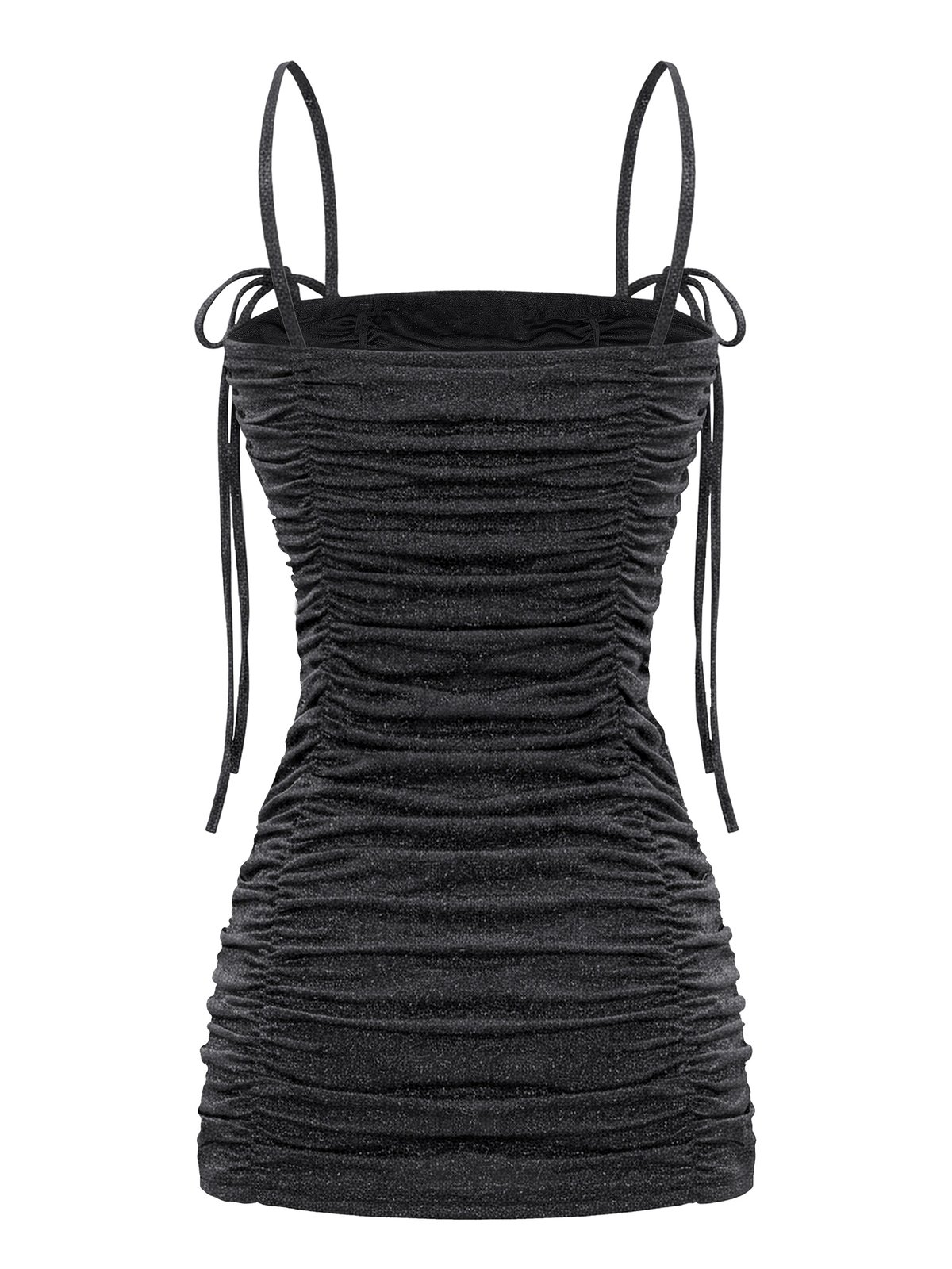 SISTERS Evadne Metallic Ruched Bodycon Mini Dress