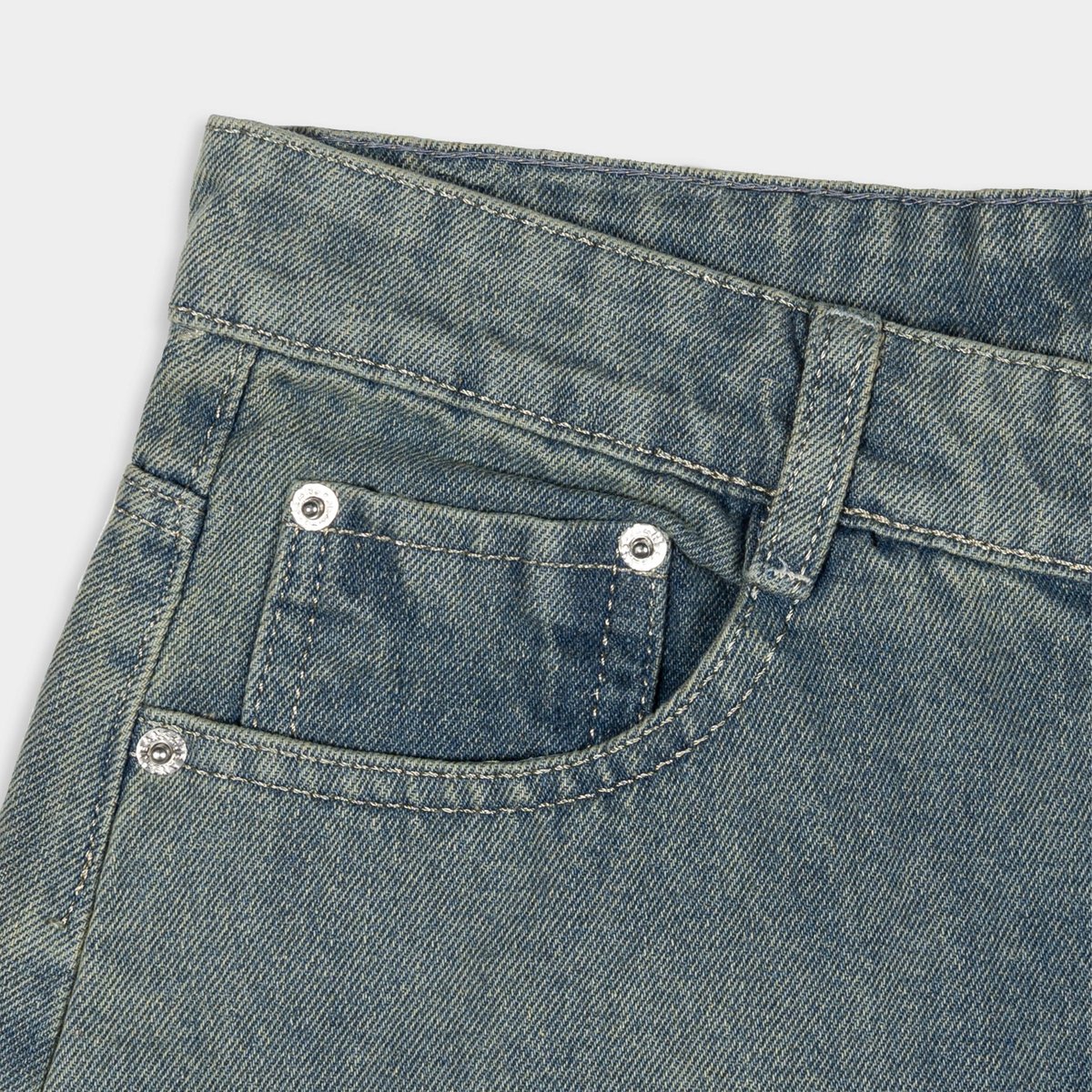 OUTERITY High Waisted Washed Unisex Jeans - Black