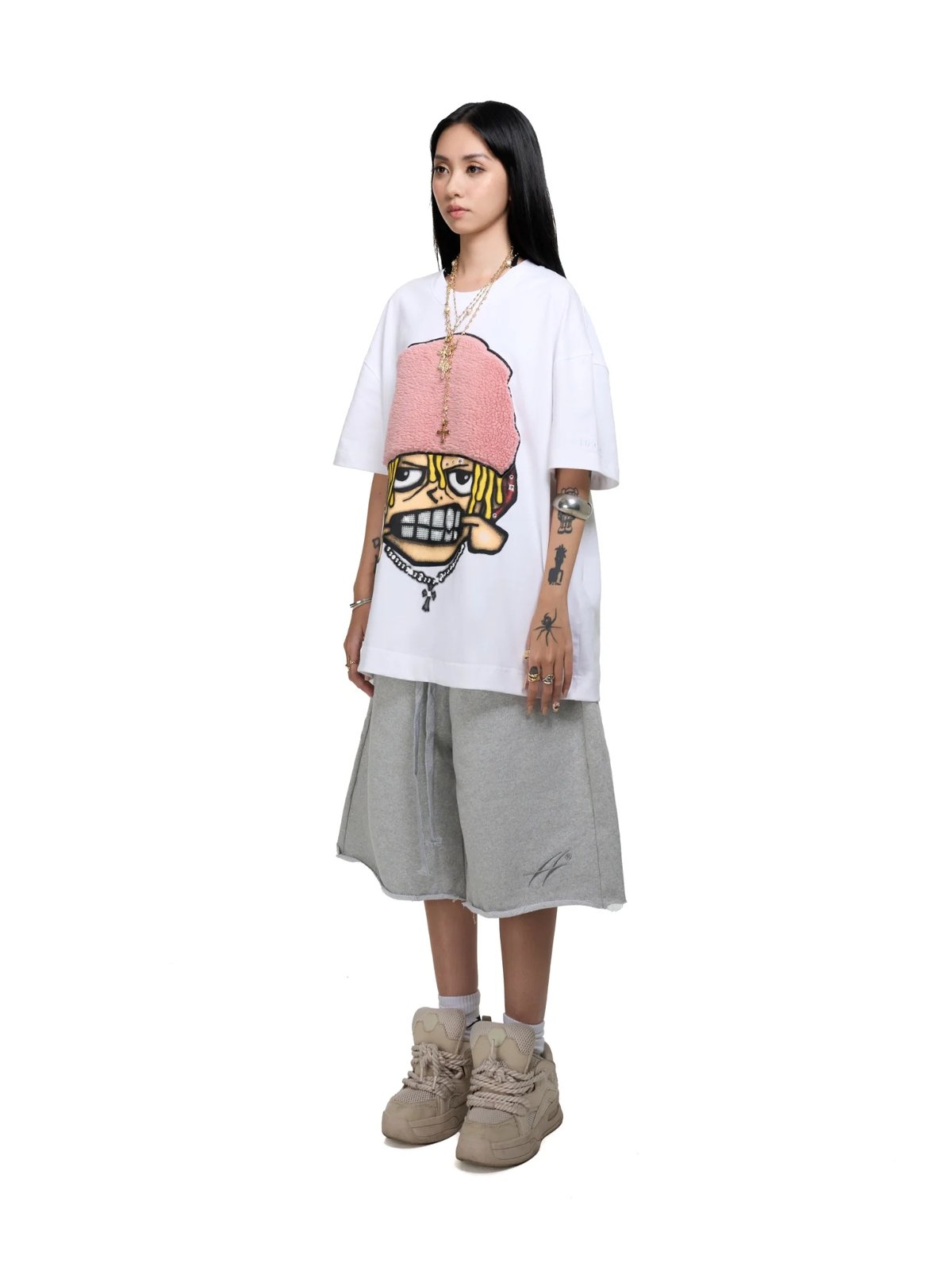 HADES Fluffy Grill Graphic Tee - White