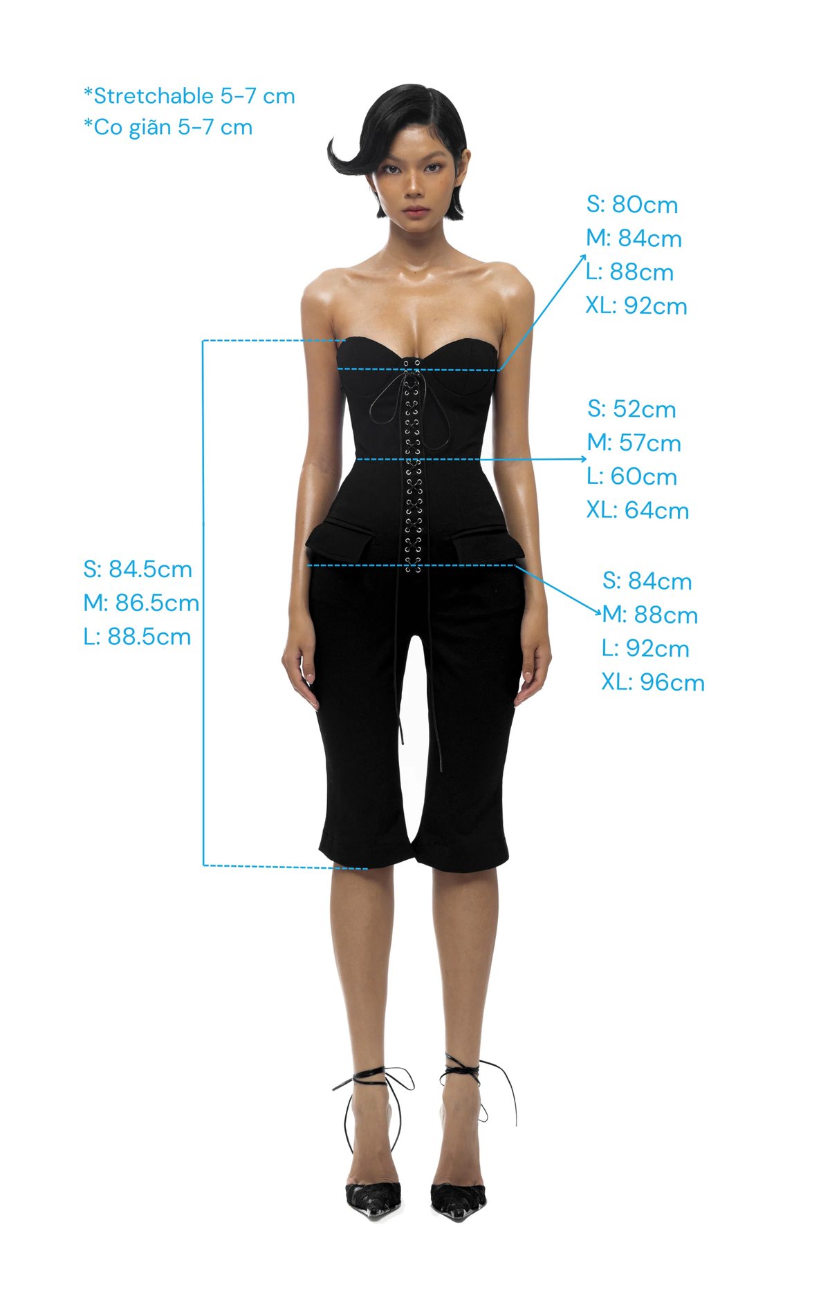 HUELLEYROSE Kali Lace-up Capri Jumpsuit