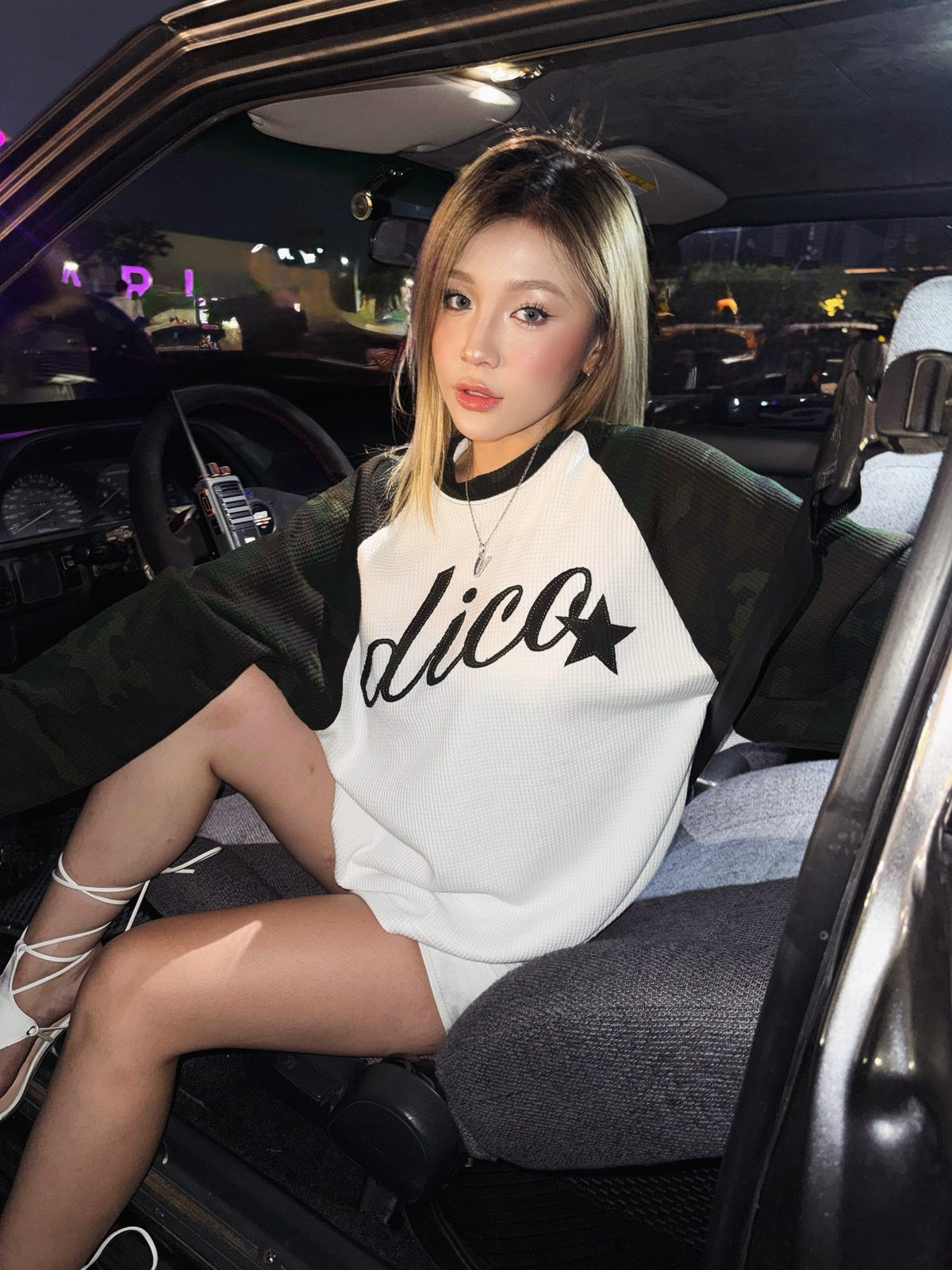 DIRTYCOINS Raglan Waffle Dico Star 長袖圖案衞衣