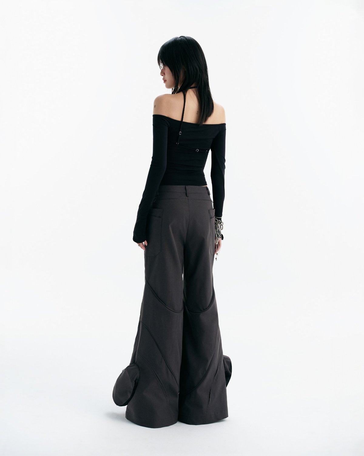 Bunnyhill MELVIN Long Sleeve Off-Shoulder Top - Black
