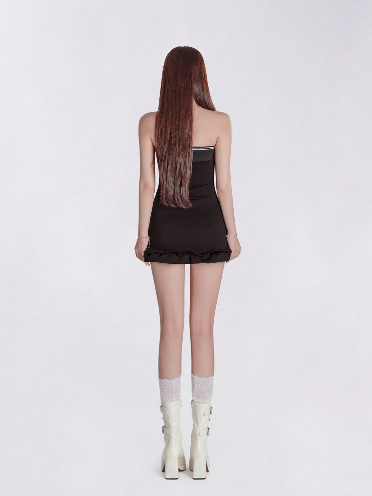 DKMV Kelly Dress - Black with White Trim