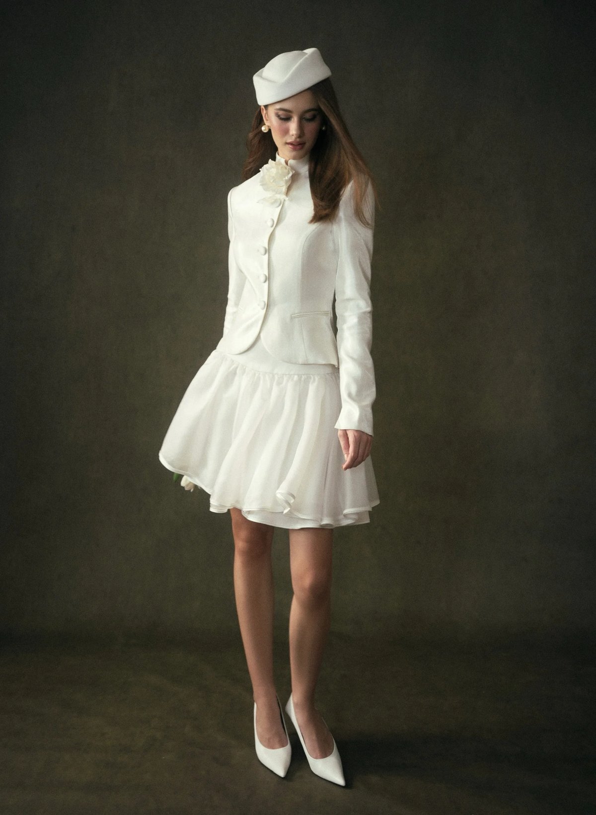 KISSERINE MONIQUE Blazer - Ivory White
