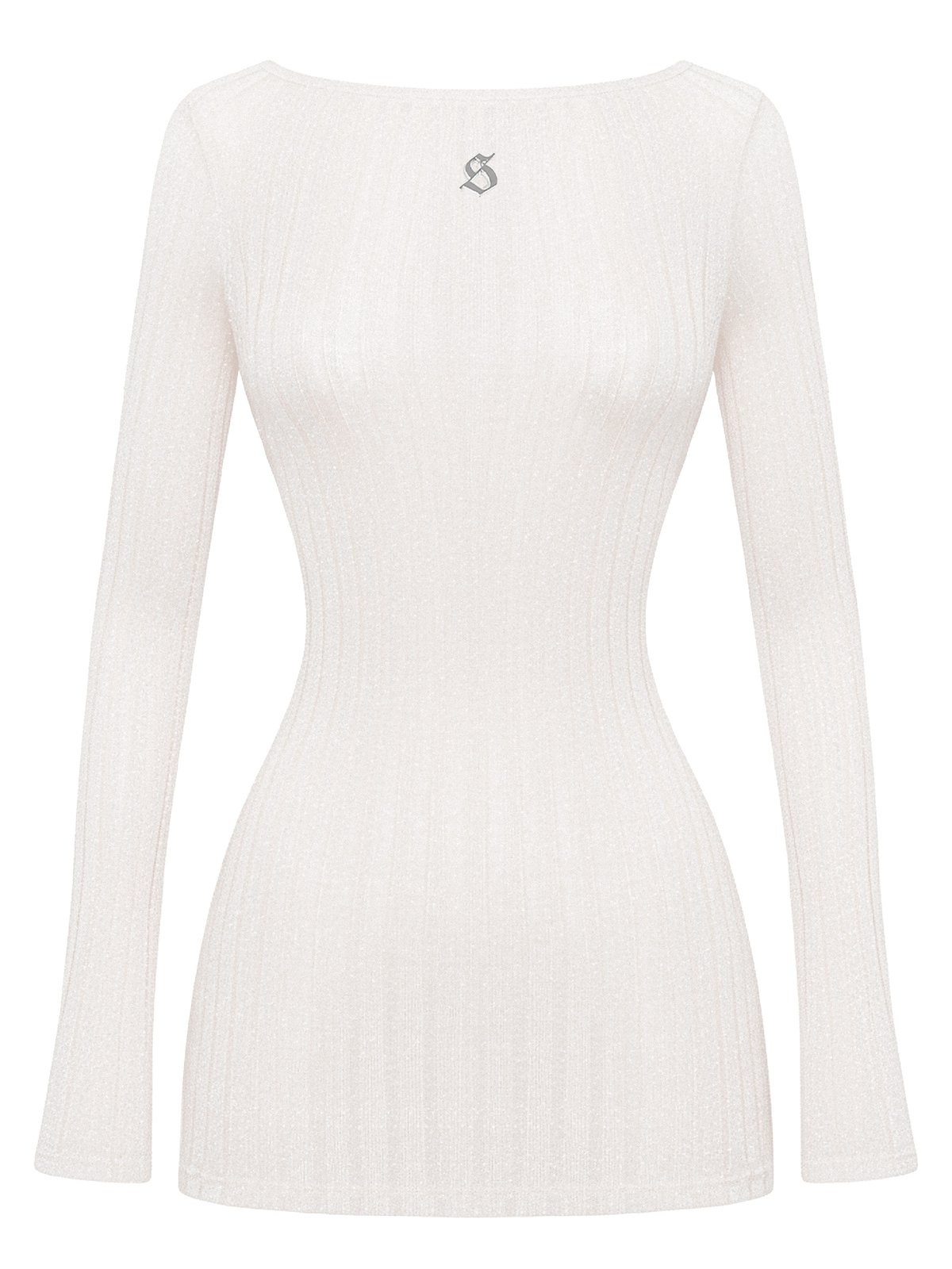 SISTERS Blossom Backless Knit Bodycon Mini Dress - Cream