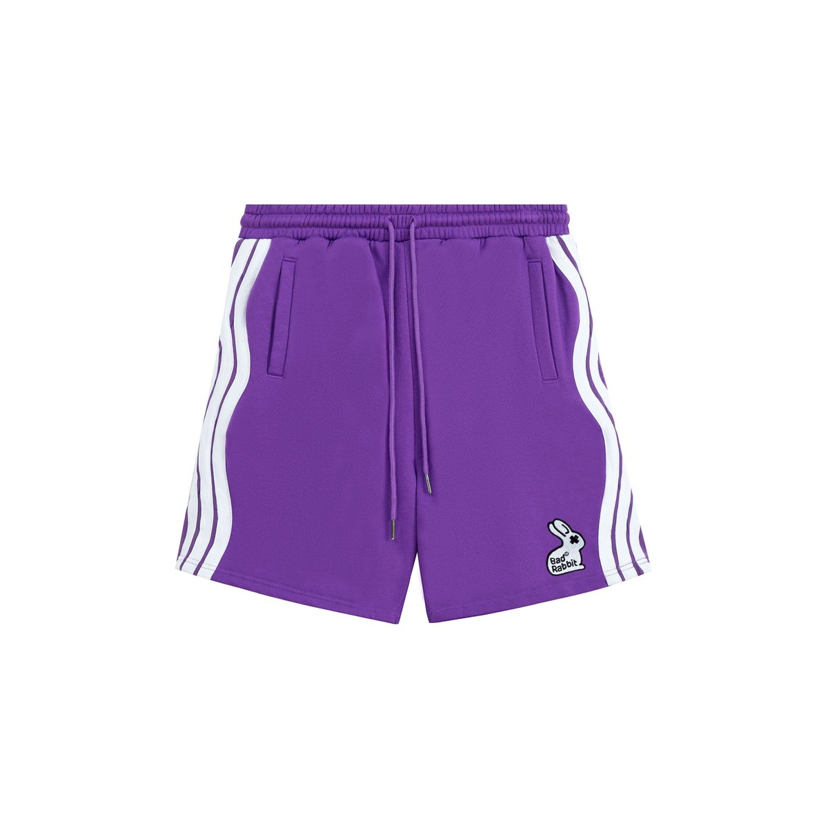 BAD RABBIT WAVE RABBIT Purple Embroidered Oversized Shorts
