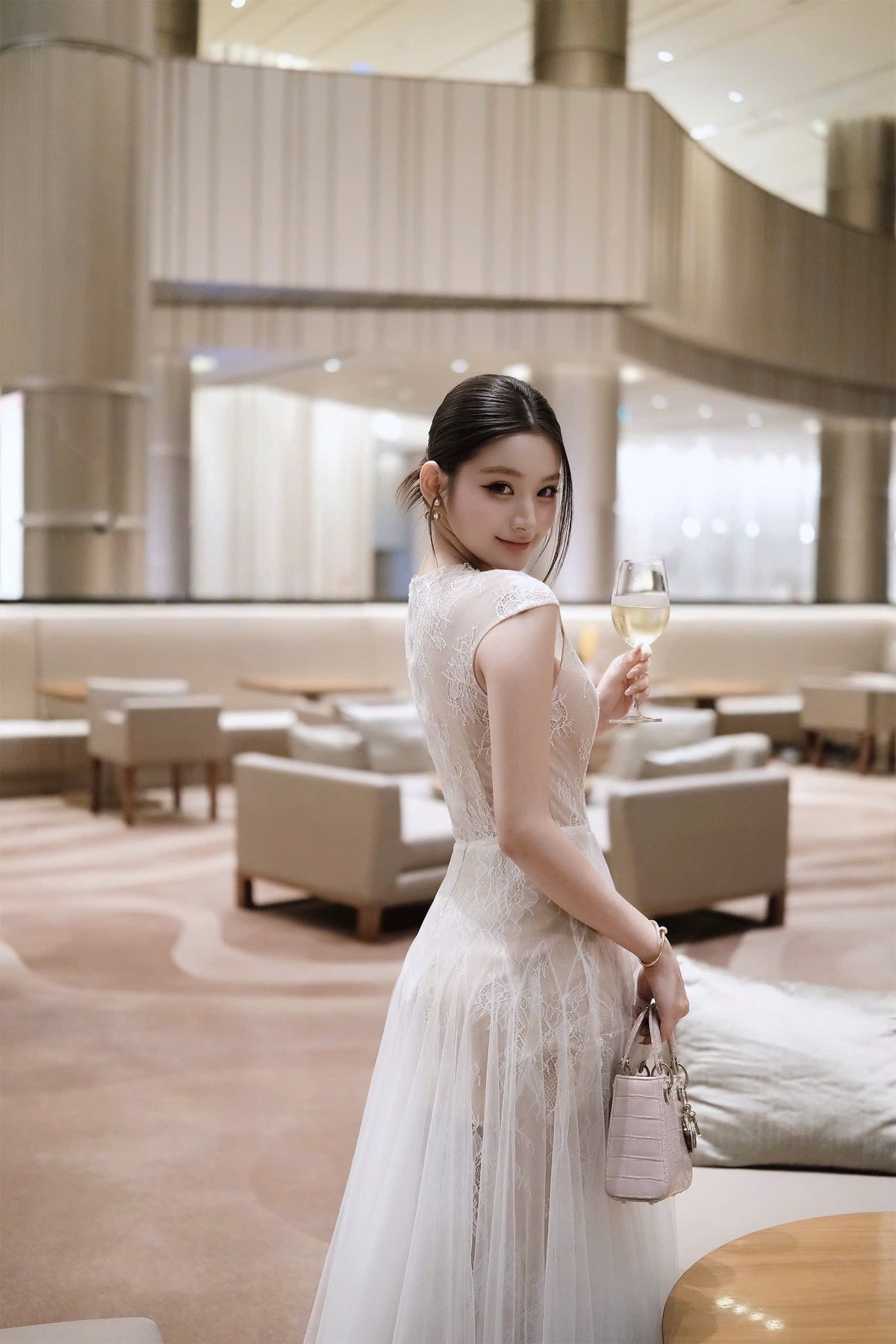 CHOU CHOU 翻領長款禮服長裙