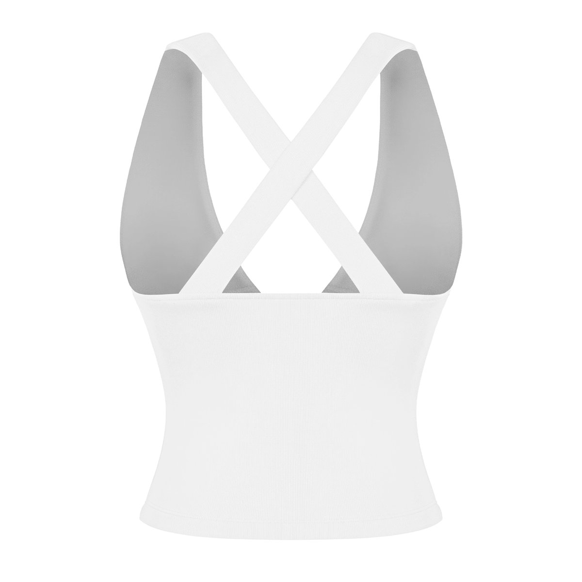 SISTERS Franny Cross Back Crop Top - White