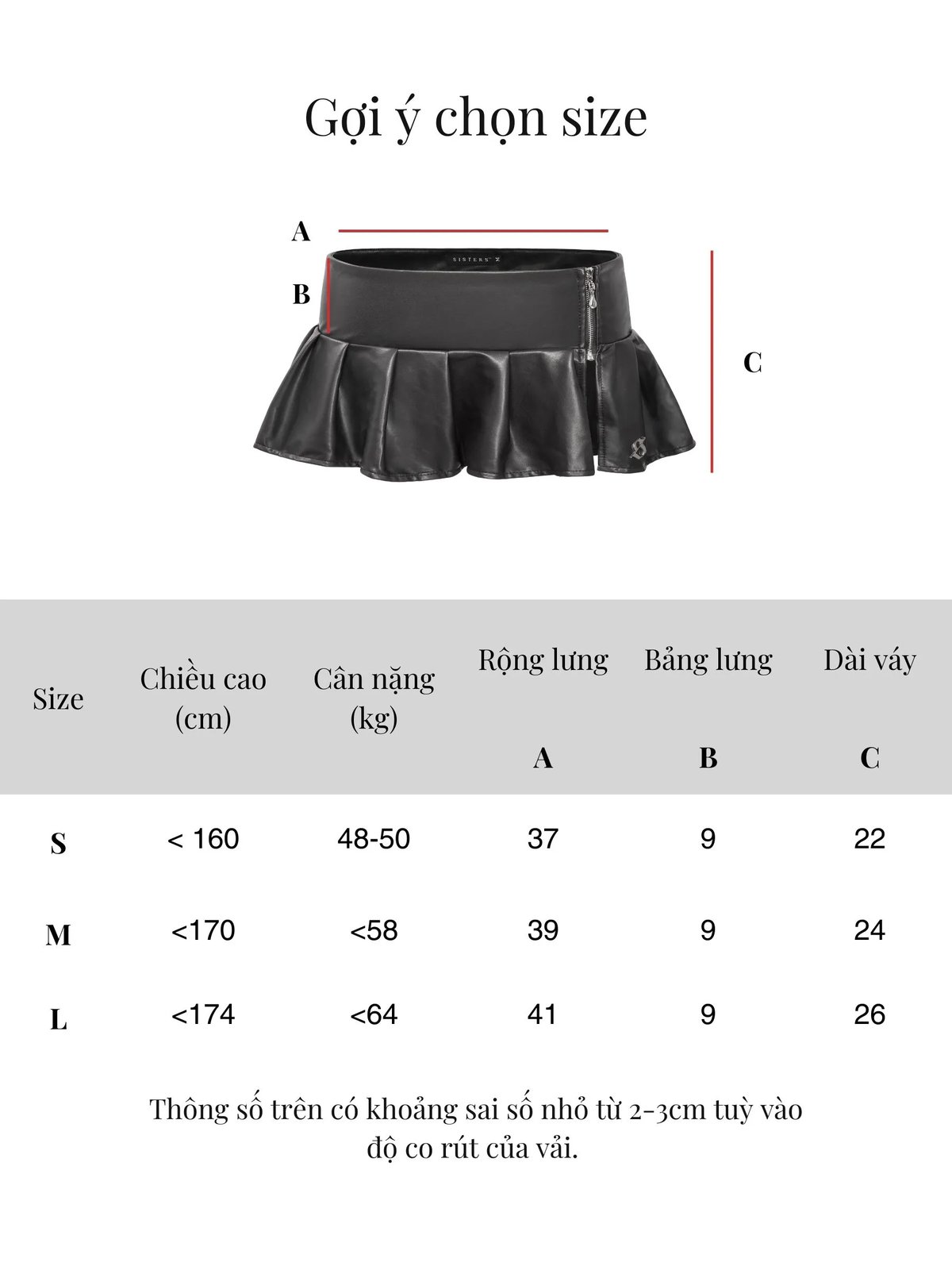 SISTERS Ottilie Pleated Leather Mini Skirt
