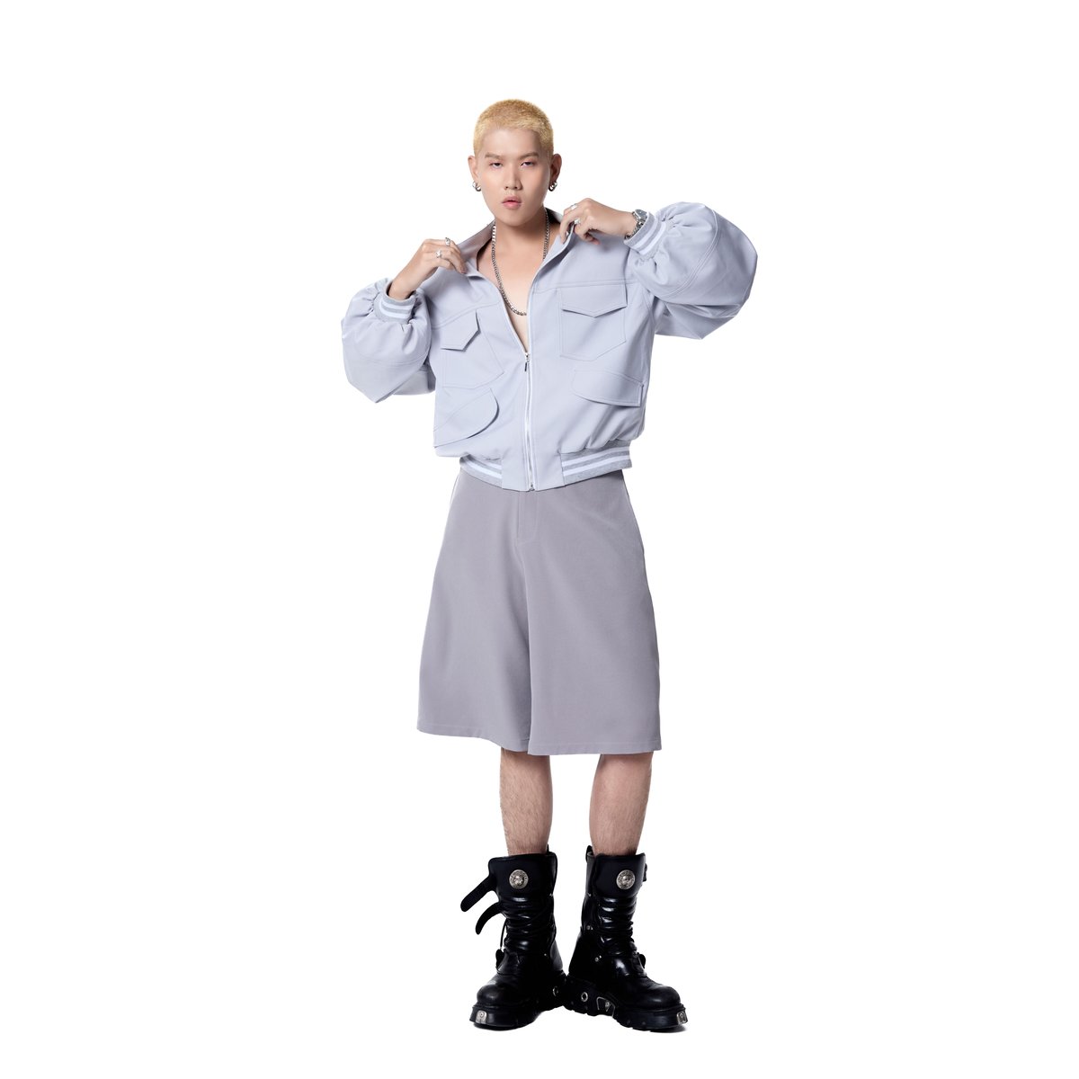 DUUSTU Tung Tăng Couple Look Collection 1 情侶系列 短褲 - 灰色