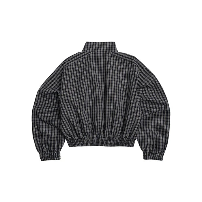 PUSH PUSH Gingham 條紋拉鍊外套