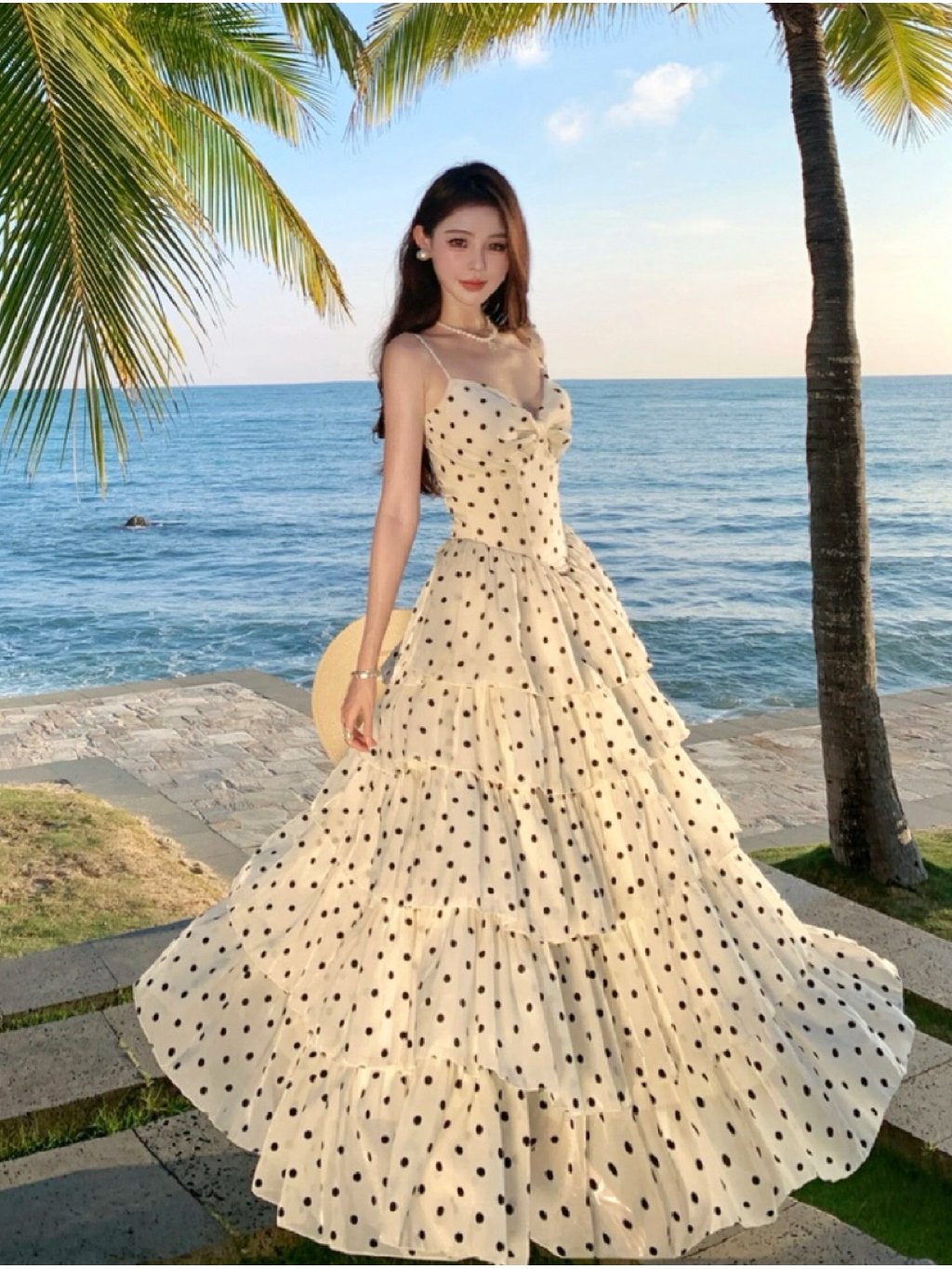 Hiroko Polka Dot Corset Maxi Dress
