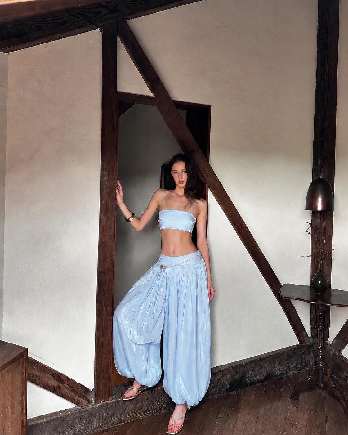 Sugar Crush Satin Wide-Leg Alibaba Pants