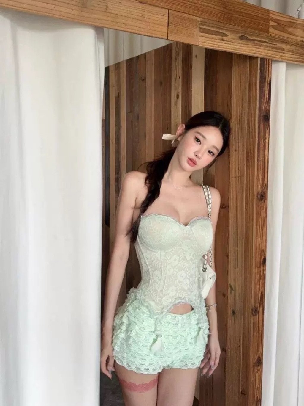 Jasmine Lace Corset and Shorts Set - VSOCOOL Edit