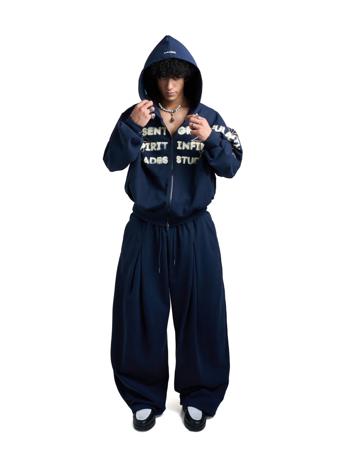 HADES Heavens Call Wide Leg Pants - Blue Navy