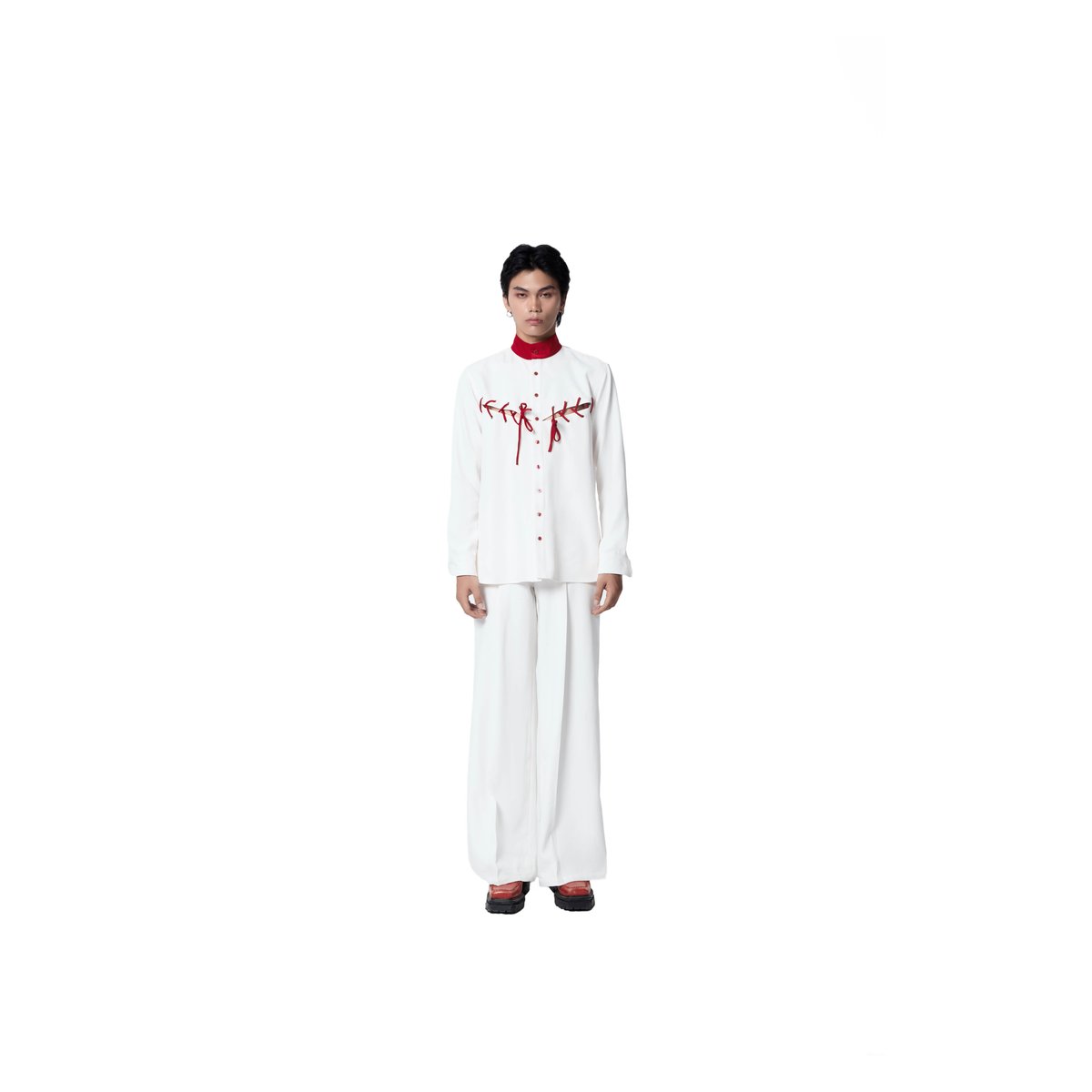 DUUSTU Cảm Nắng Couple Look Collection 1 - White Ribbed Pants