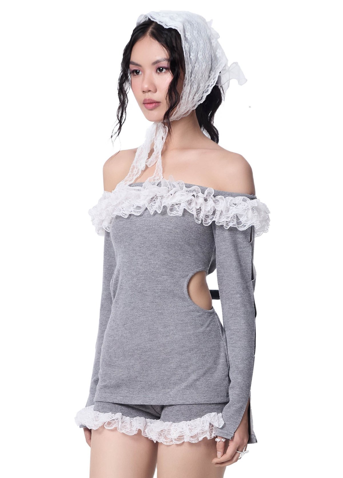DUUSTU 'Trông Ngóng' Couple Look Collection 1 Set - Grey