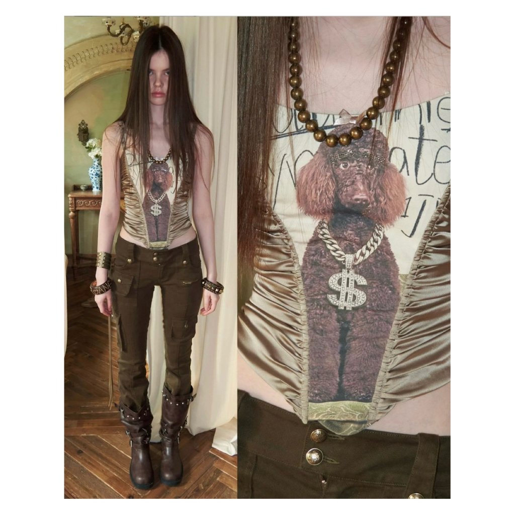 1jinnstudio Koki Graphic Print Camisole Top