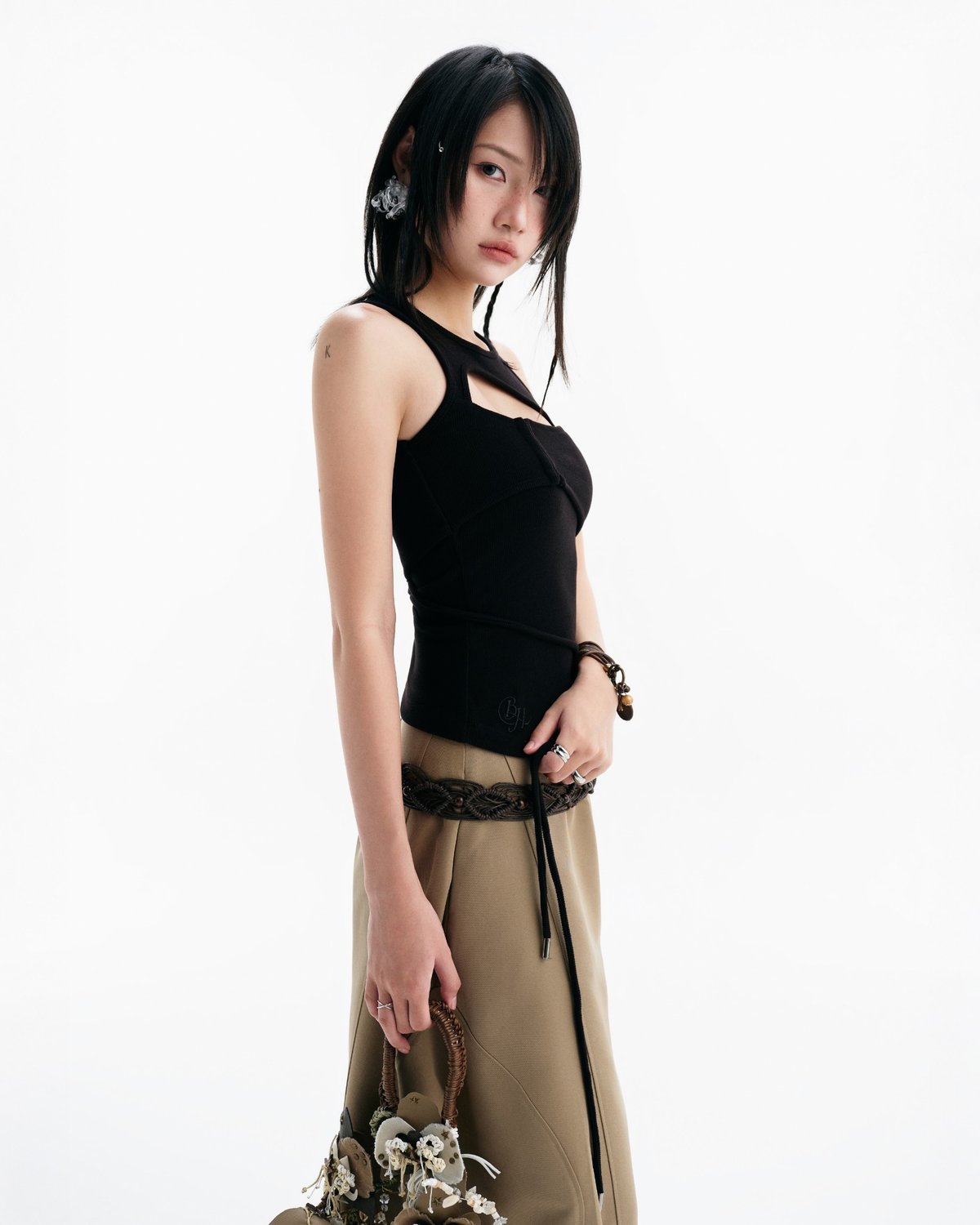Bunnyhill Conrad Sleeveless Cut-out Tank Top - Black